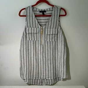 Ellen Tracy Linen Blend Top‎ Size M